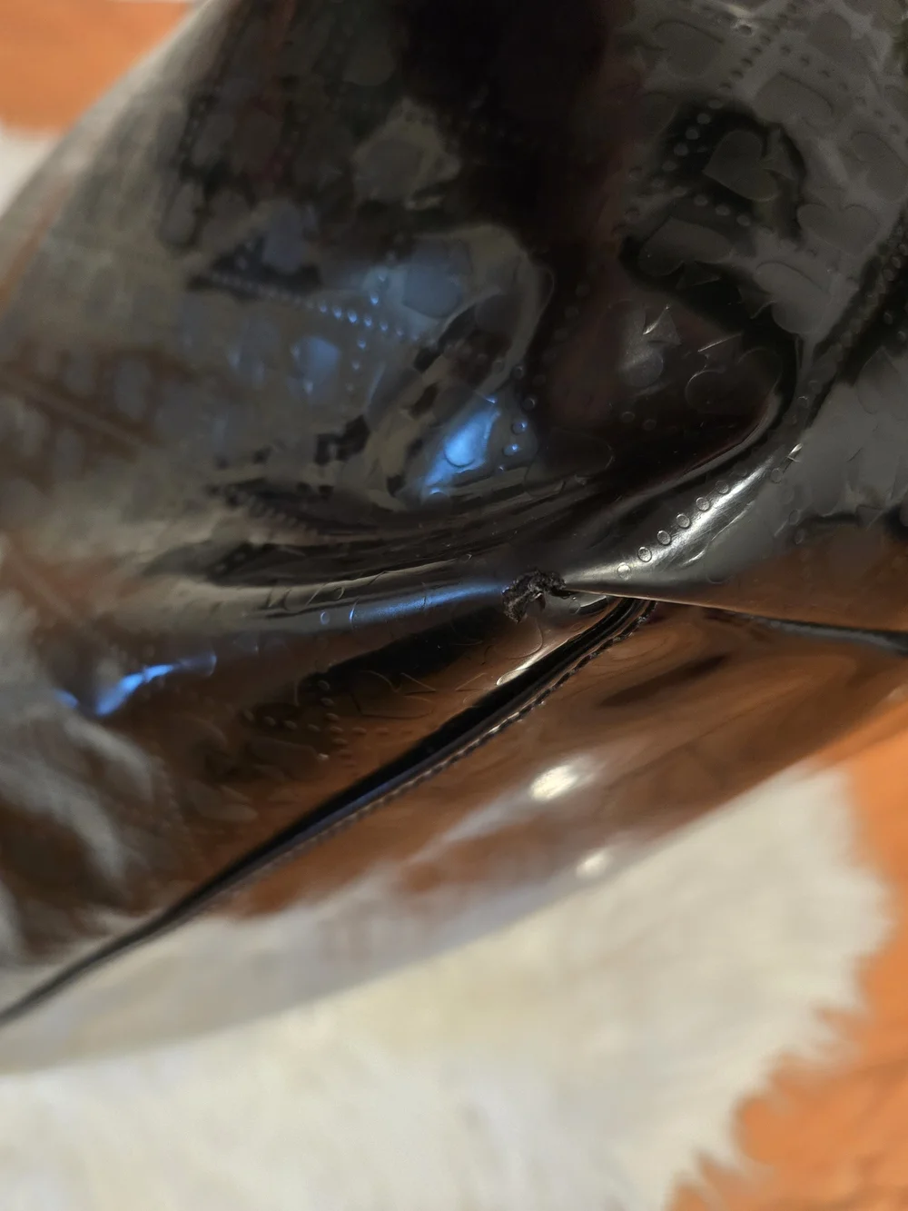 kate spade Black Patent-Embossed Tote